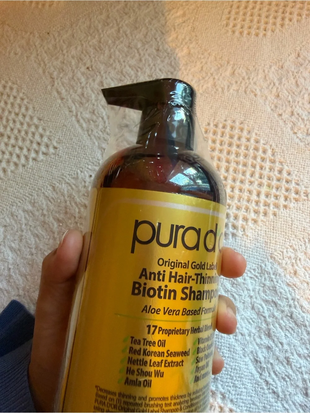 Rado Yellow Pump Bottle Hair Shampoo